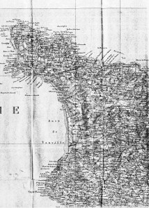 Tumuli répertorié sur la carte d'état-major du XIXe siècle de la région